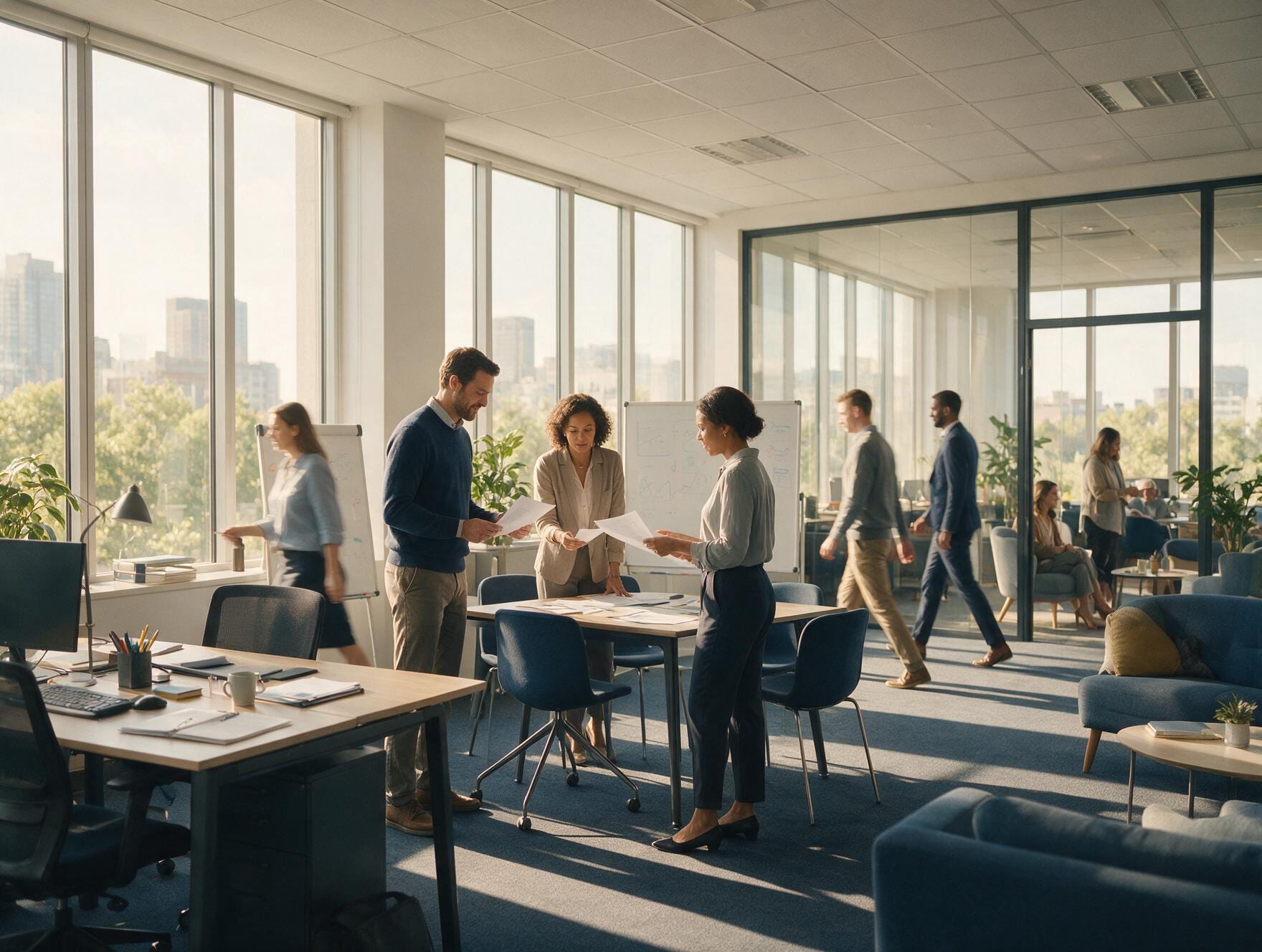 ADROIT Management Consultants team collaborating in a modern corporate office
